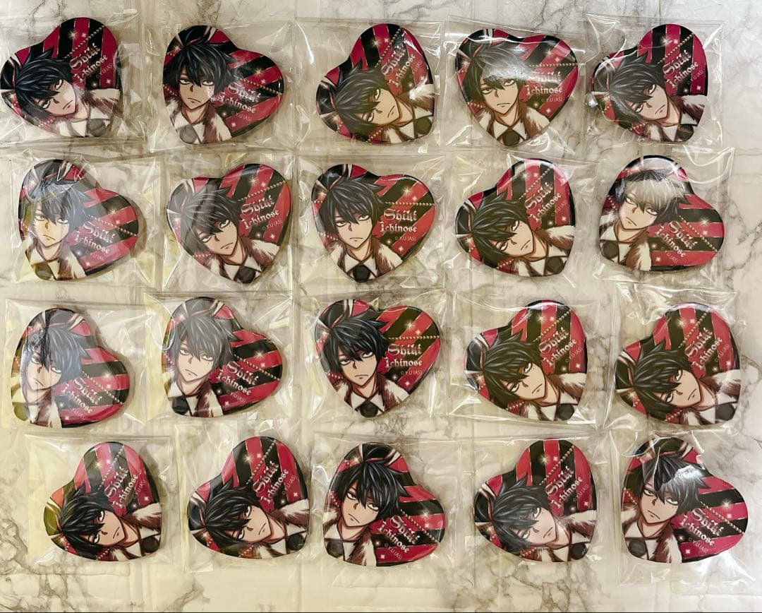 バラ1 桃源暗鬼 一ノ瀬四季 ハート缶バッジ まとめ バニー 20個