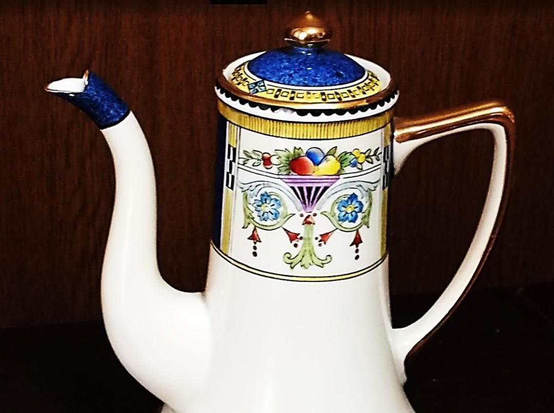 セール‼超美品 アールデコ オールドノリタケ コーヒーポット 藍ラスター