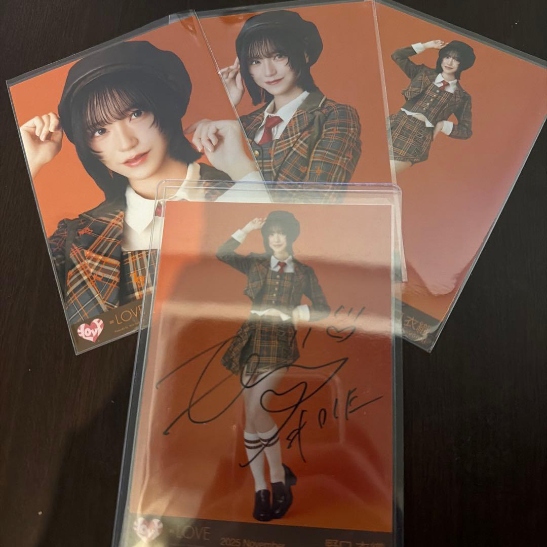 イコラブ ＝LOVE 野口衣織 ラブソングに襲われる 生写真 コンプ 直筆サイン