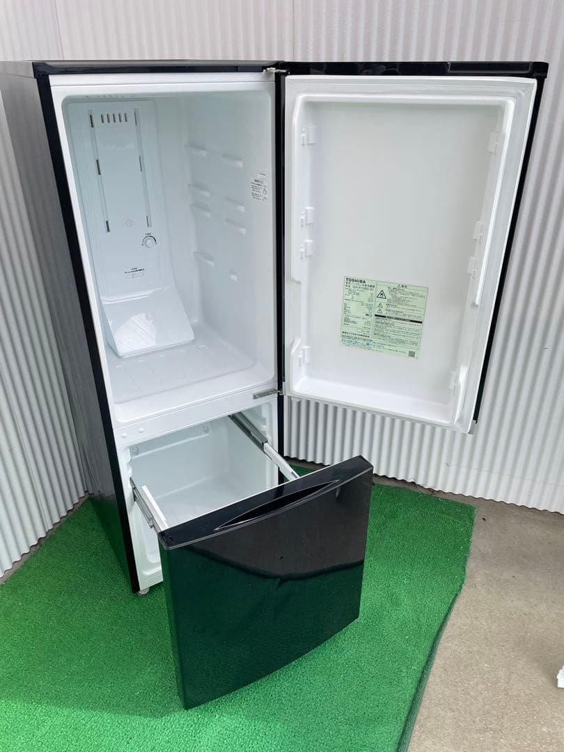 936 東芝 BSシリーズ メタリックおしゃれブラック 2ドア冷蔵庫 一人暮らし