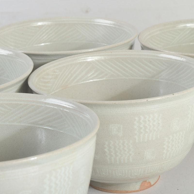 茶道具 京焼 加藤春永作 三島市松 数茶碗 六客 共箱 V 9769 - メルカリ