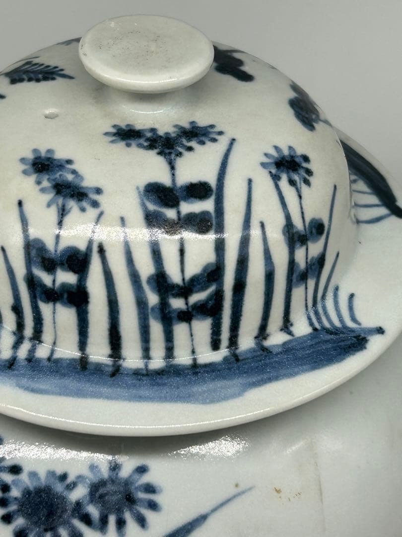 古伊万里 染付 秋草紋大壺 送料込み1114 - メルカリ