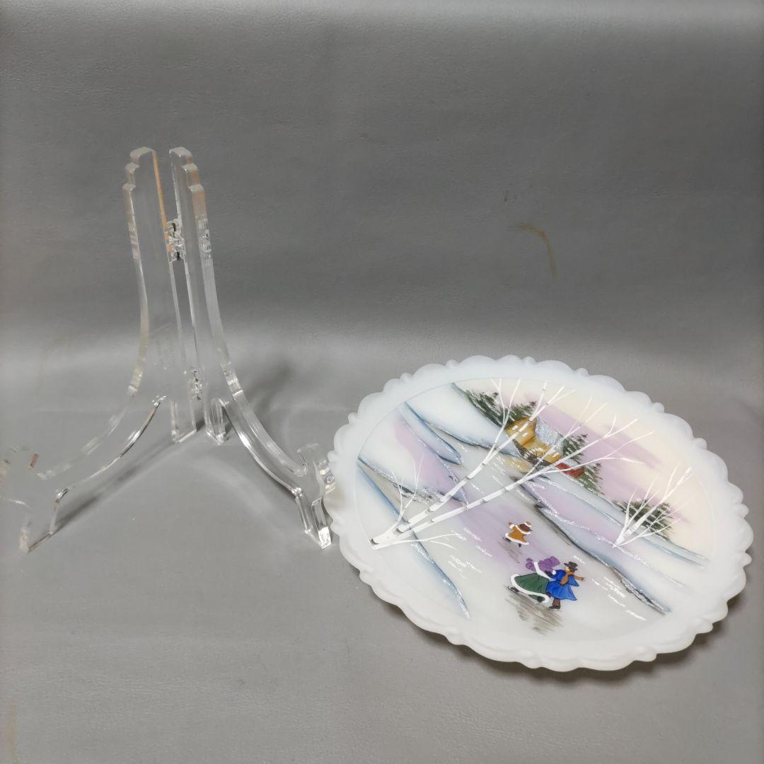 Fenton 1993 手描き冬の風景皿