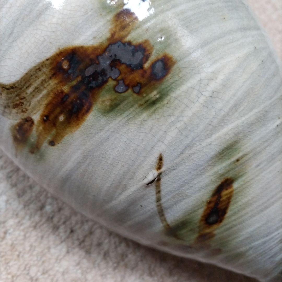 骨董品 唐津 刷毛目松紋瓶