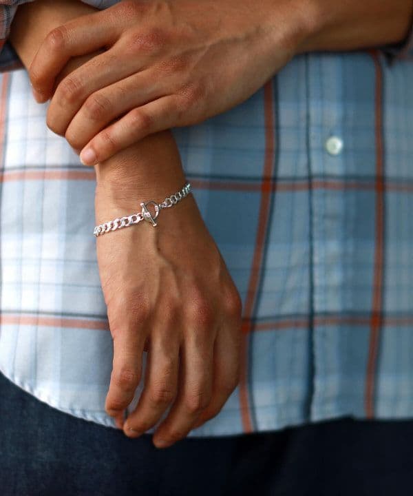 BEAMSビームスシルバー925SILVER925喜平チェーンブレスレット