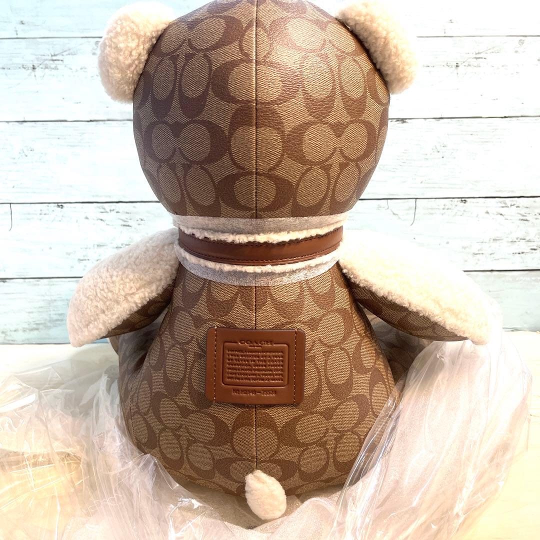 テディベア くま 超ビッグぬいぐるみ レザー 新品 ブランドプレゼント