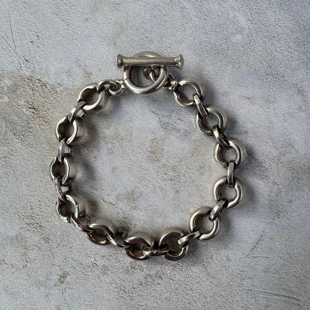 ヴィンテージ チェーンリンクブレスレット シルバー925 メキシコ製