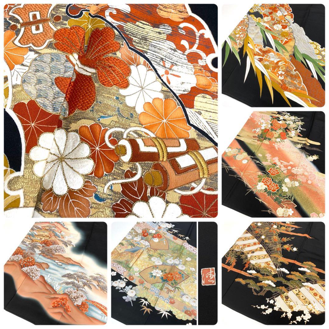 TAMA屋】全て正絹 全て黒留袖 作家物落款 まとめ売り5点TM2595 - メルカリ