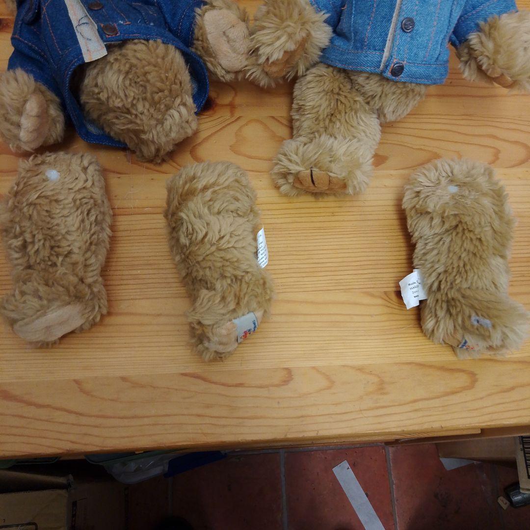 ハードロックカフェ　テディベア　ぬいぐるみ　デニムジャケット　2個セット