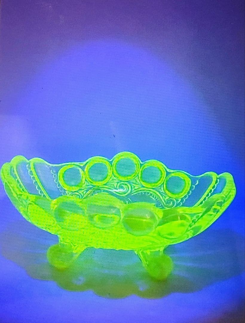ショップ Mosser Glass Jam Dish モッサーグラス ウランガラス レトロ