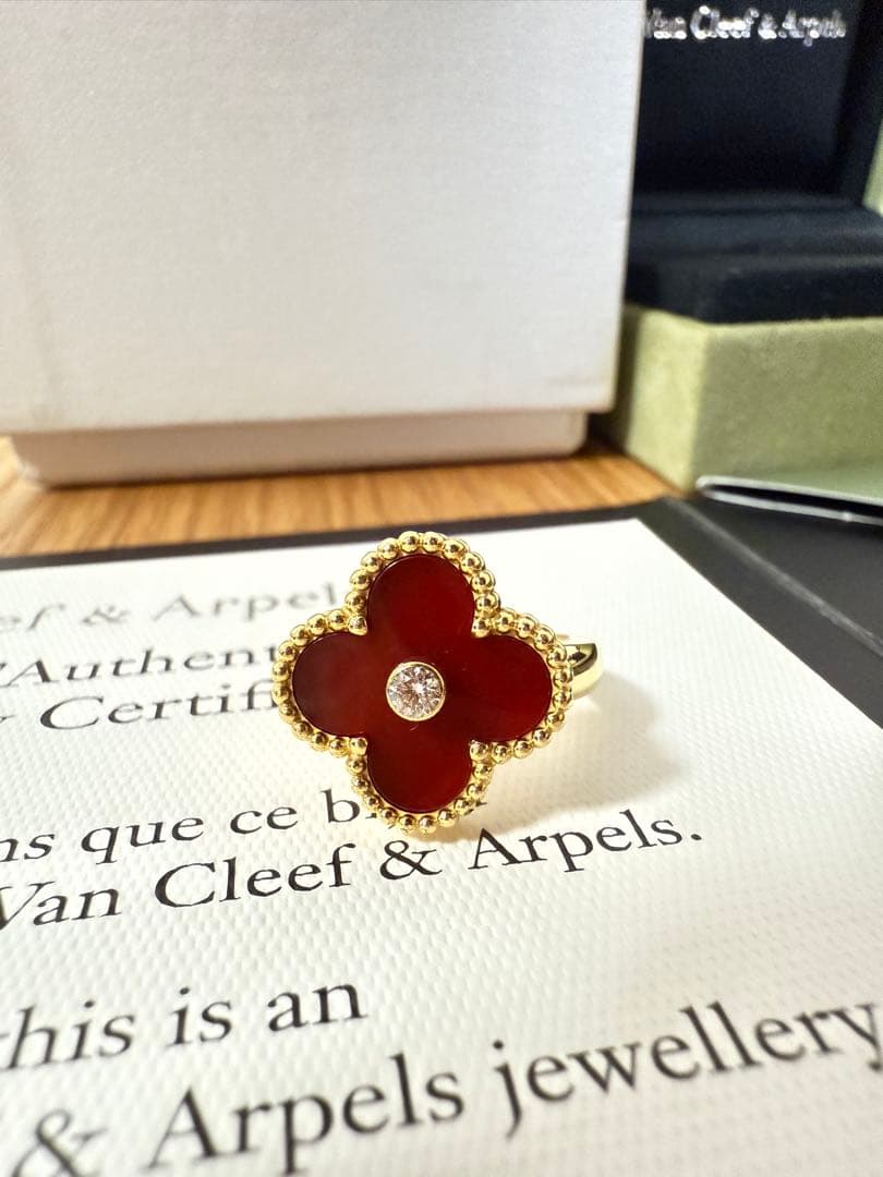 美品 ヴァンクリーフ&アーペル アルハンブラ リング 指輪48