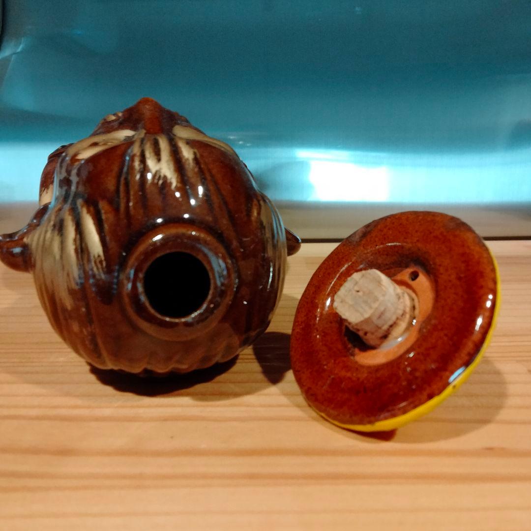 ビンテージ 四つ目 4つ目 置物 ミッドセンチュリー 酔っ払い デカンタ