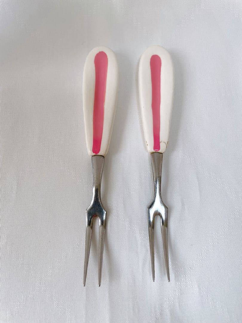 昭和レトロ うさぎフォーク 陶器製 内藤ルネ - メルカリ