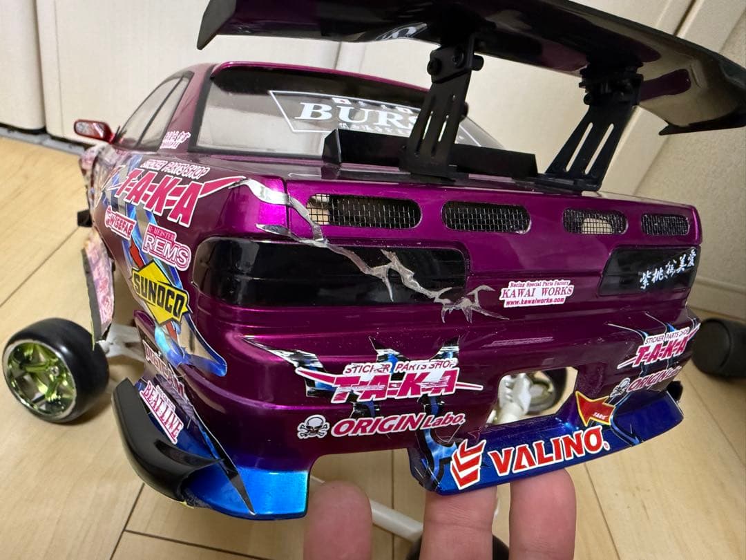 アディクション シルビアs13 d1 2024年仕様 ホイール、スポイラー付き