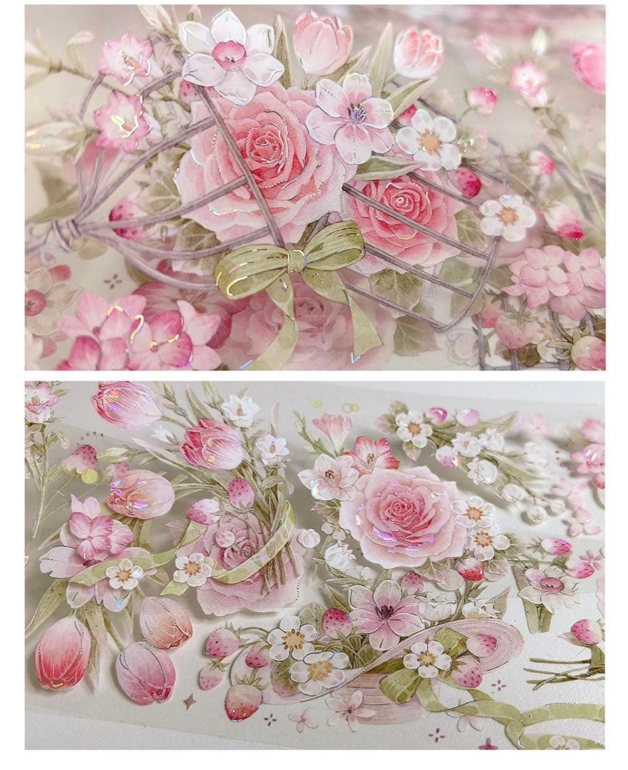 海外マスキングテープ 巻き売り No.240 人物 女の子 いちご 七日信