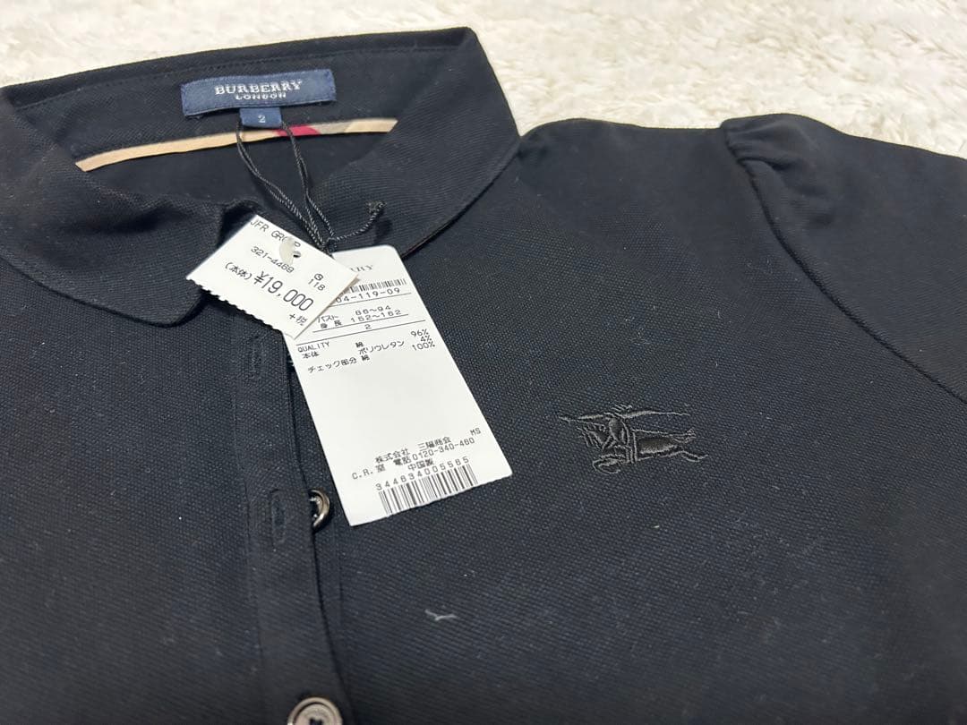 BURBERRY ポロシャツ 黒 サイズ2