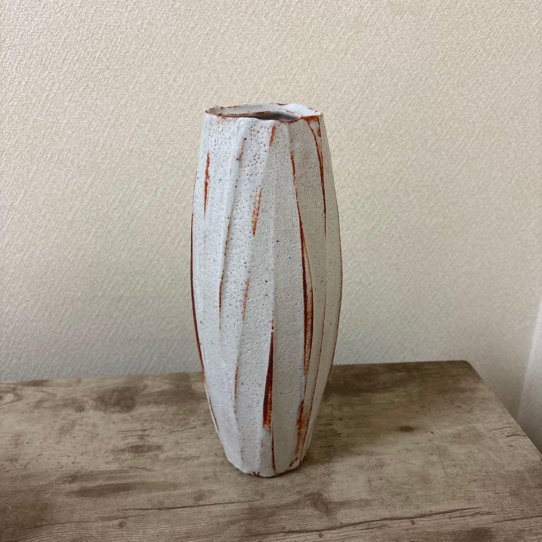 志野焼 花瓶 美濃焼 花器〈検 茶道 華道 池坊 立花 瀬戸 萩 - メルカリ