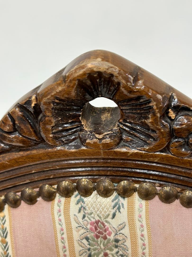 ロココ調西洋風木製椅子 ピンクとクリームの通販はau PAY マーケット