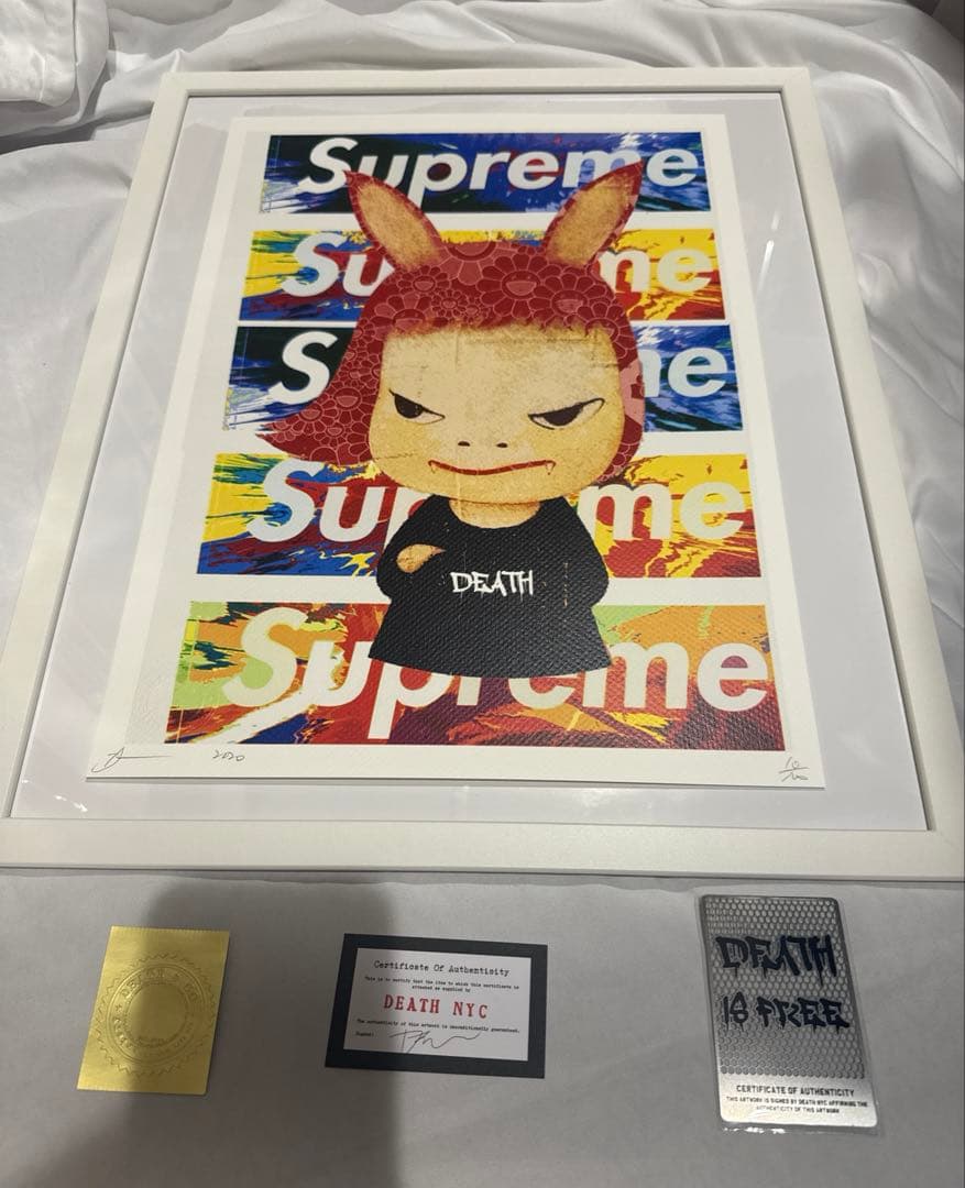 DEATH NYC 現代アートポスター　世界100枚限定supreme 奈良美智 Yahoo!オークション - 世界限定100枚 DEATH NYC アートポスター 45 yos