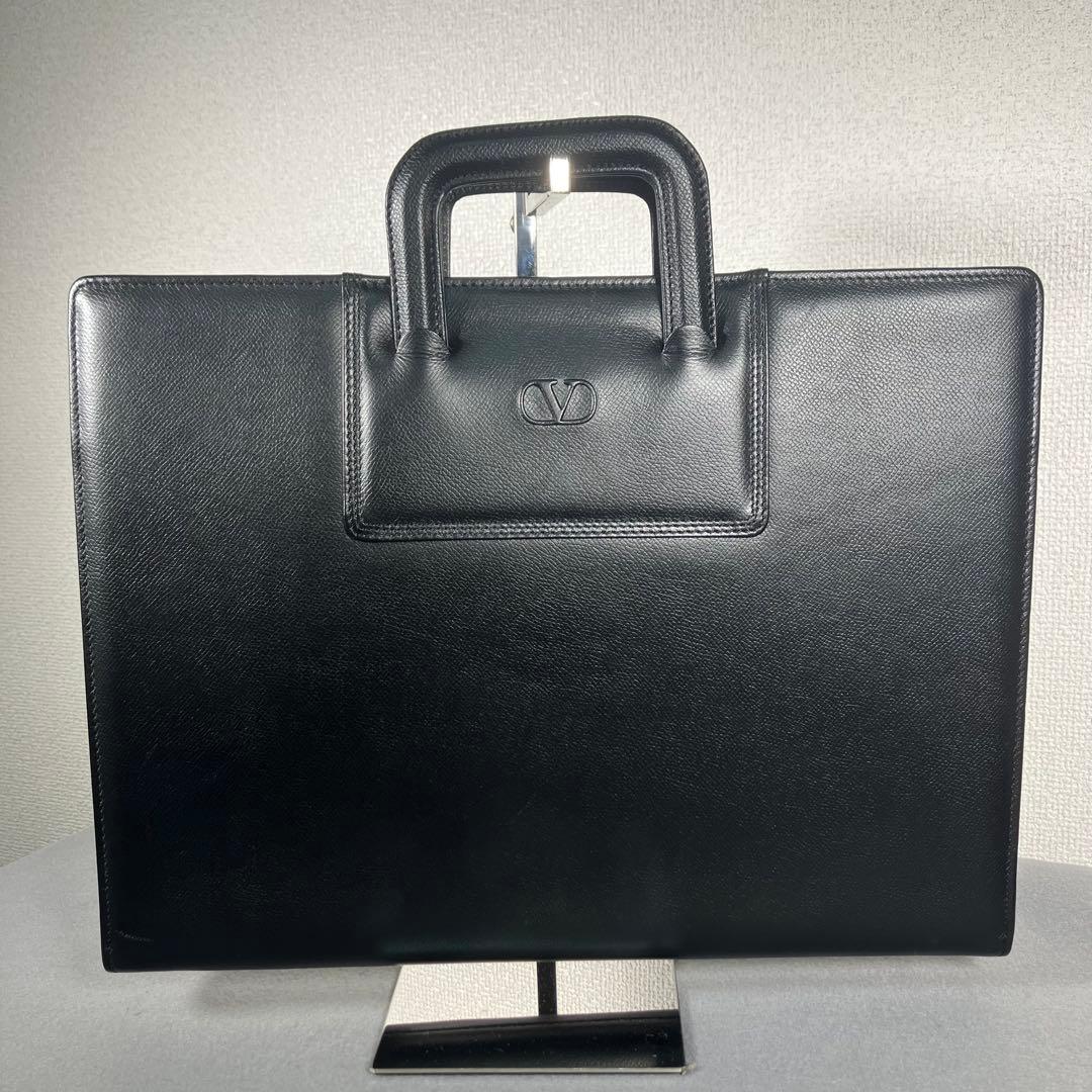 【極美品】VALENTINO GARAVANI ビジネスバッグ ブラック