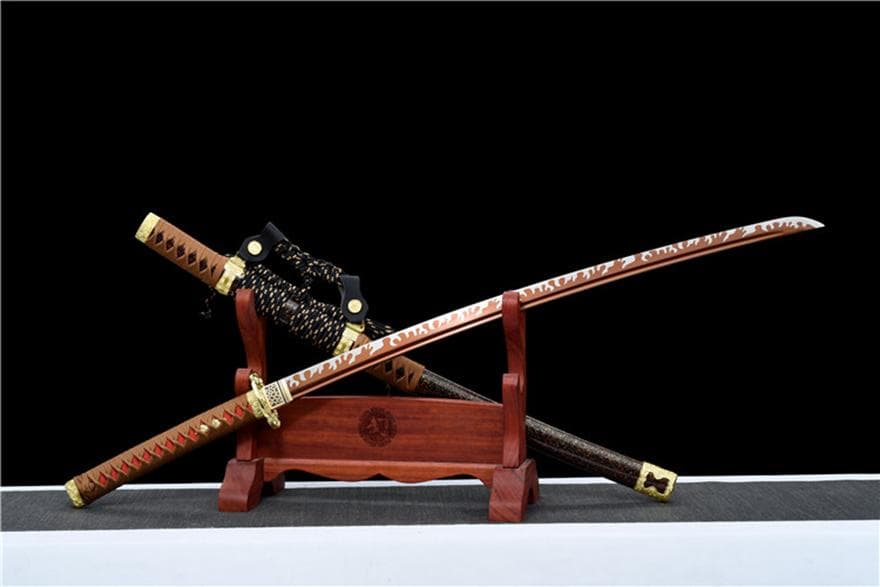 20257527 紅龍太刀 日本刀 模造刀 居合刀 武士道 武蔵 鑑賞用 手鍛造