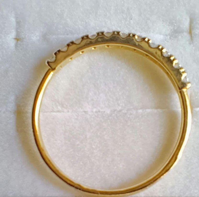 K10ゴールド ハーフエタニティリング #8 0.11ct