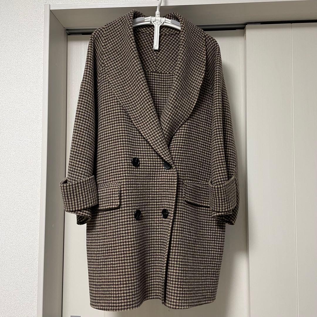 Mila Owen チェック柄 ハーフ丈Aラインコート サイレント 川口春奈着用