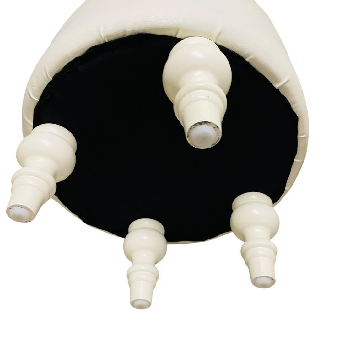 円形　スツール　姫家具　椅子　レザー　2 脚セット