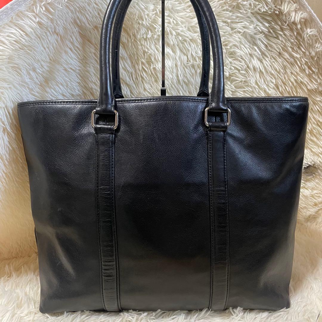 コーチ　メトロポリタン　2way　ビジネストート　ビッグトート　シボ革　黒　A4
