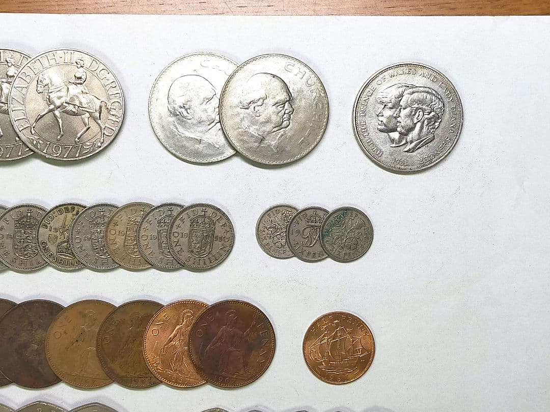 古銭　外貨　まとめ　イギリス　いろいろ