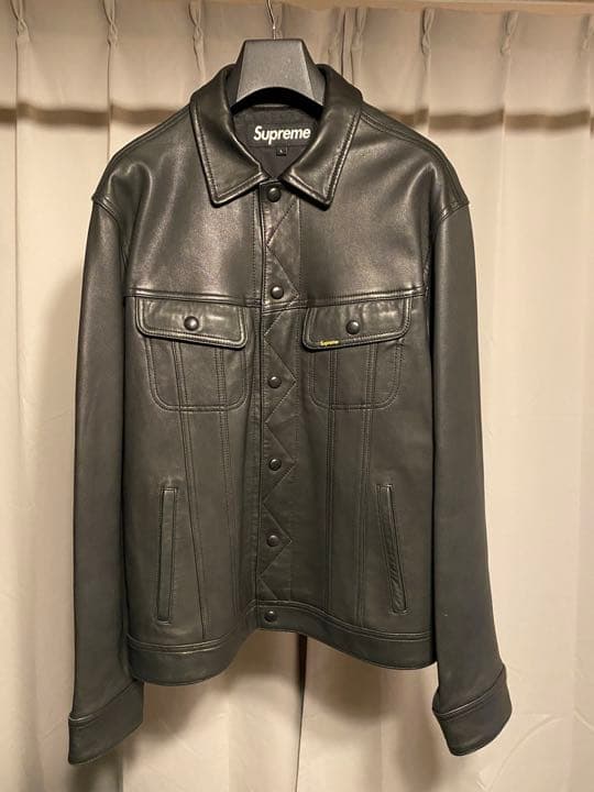 Supreme 18FW LEATHER TRUCKERJACKET suprem 18AW LEATHER TRUCKER