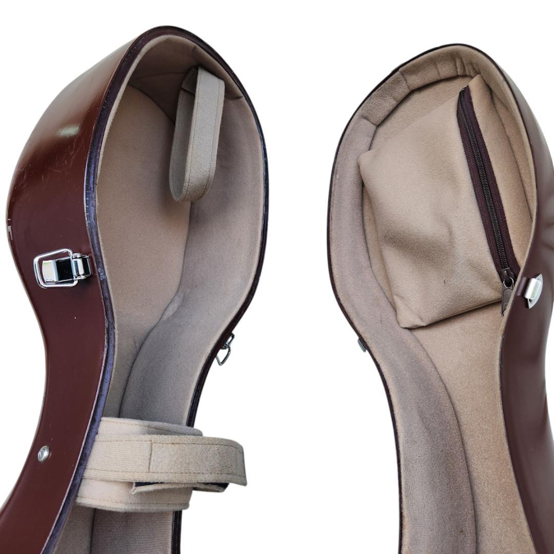 チェロ用ハードケース ブラウン 傷有 金具調整可 ストラップ付