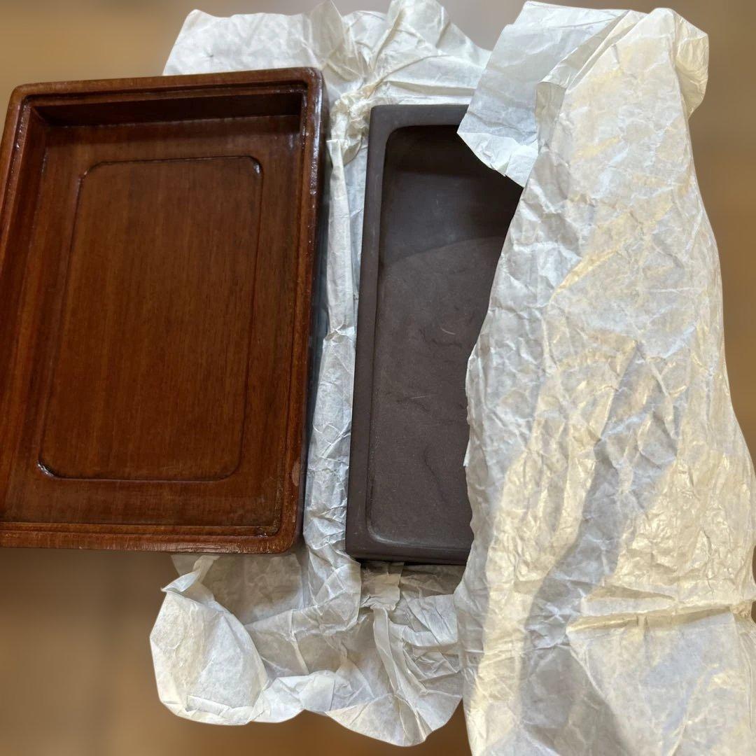 中国骨董大きめ端州石 【中国端渓麻子坑細工彫刻双鳳菊花図貴重紫端古