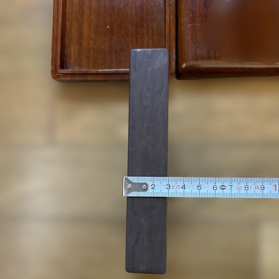 中国骨董大きめ端州石 【中国端渓麻子坑細工彫刻双鳳菊花図貴重紫端古