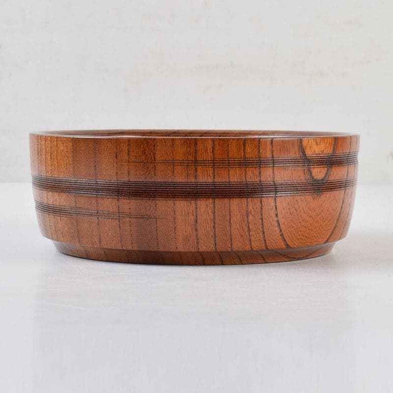 茶道具　山中漆器　挽物師　平田秋平作　欅変り筋　菓子鉢　共布共箱　V　9020