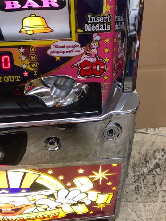 パチスロ実機 アイムジャグラー20thパネル コイン不要機付 家スロ 実機