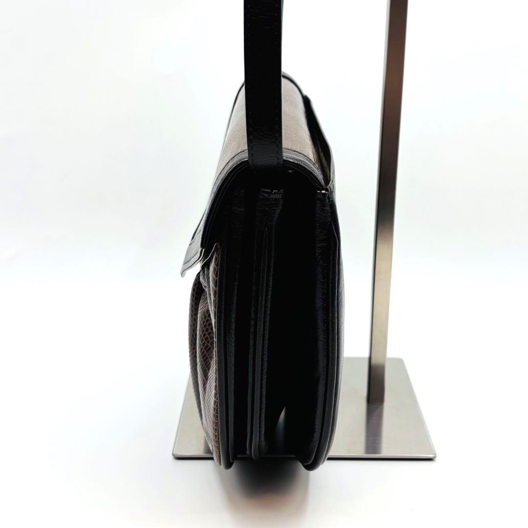 【極美品】JRA イヴサンローラン ショルダーバッグ リザード レザー 2way