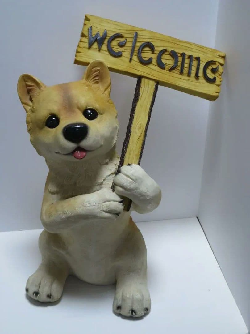 柴犬 置物 ウエルカム ガーデニング オブジェの通販はau PAY