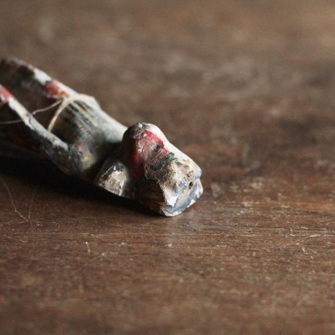 古作 木彫 サヌマーン像 インド 猿の神様 古道具 アンティーク