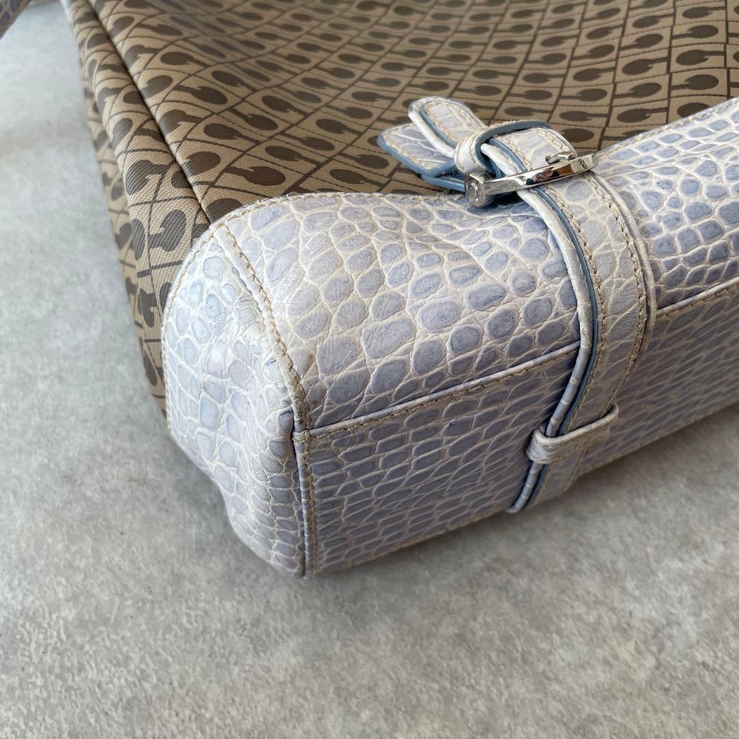 美品【希少】GHERARDINI ゲラルディーニ クロコ レザー トートバッグ