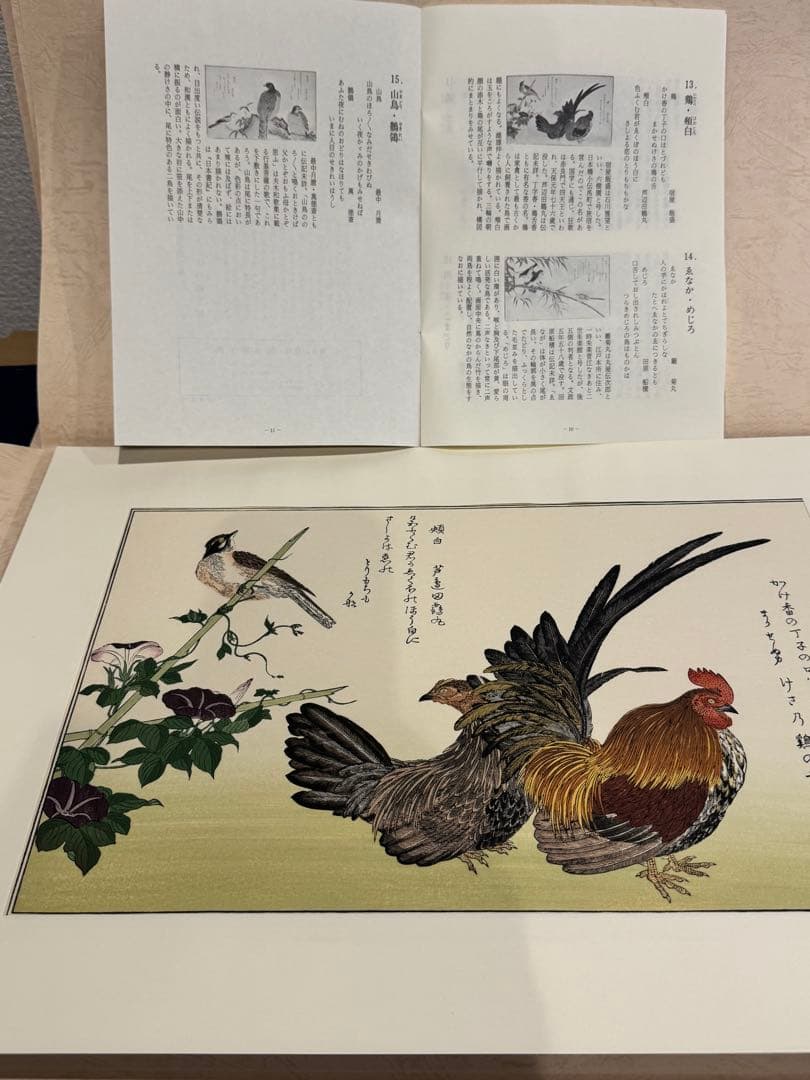 喜多川歌麿画 「絵本百千鳥」手摺木版画 計14枚 解説付 - メルカリ