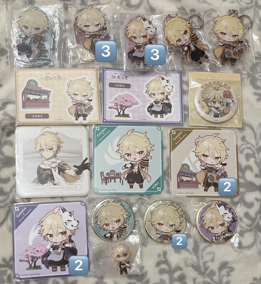 原神 空 スイパラ コラボ コースター アクスタ 缶バッジ ノエル 原神