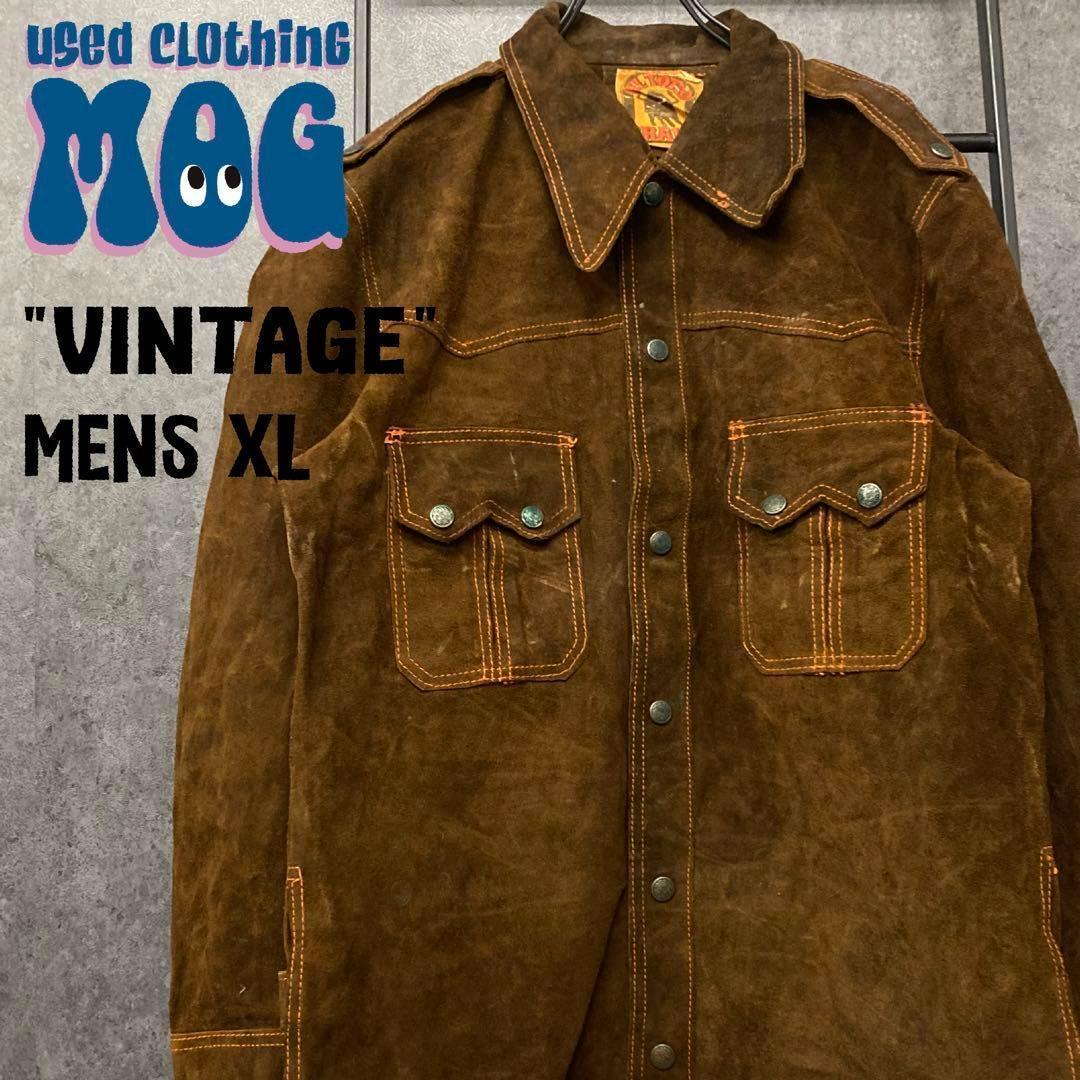 メキシコ製《US古着》ヴィンテージ スエード/レザー ジャケット メンズ