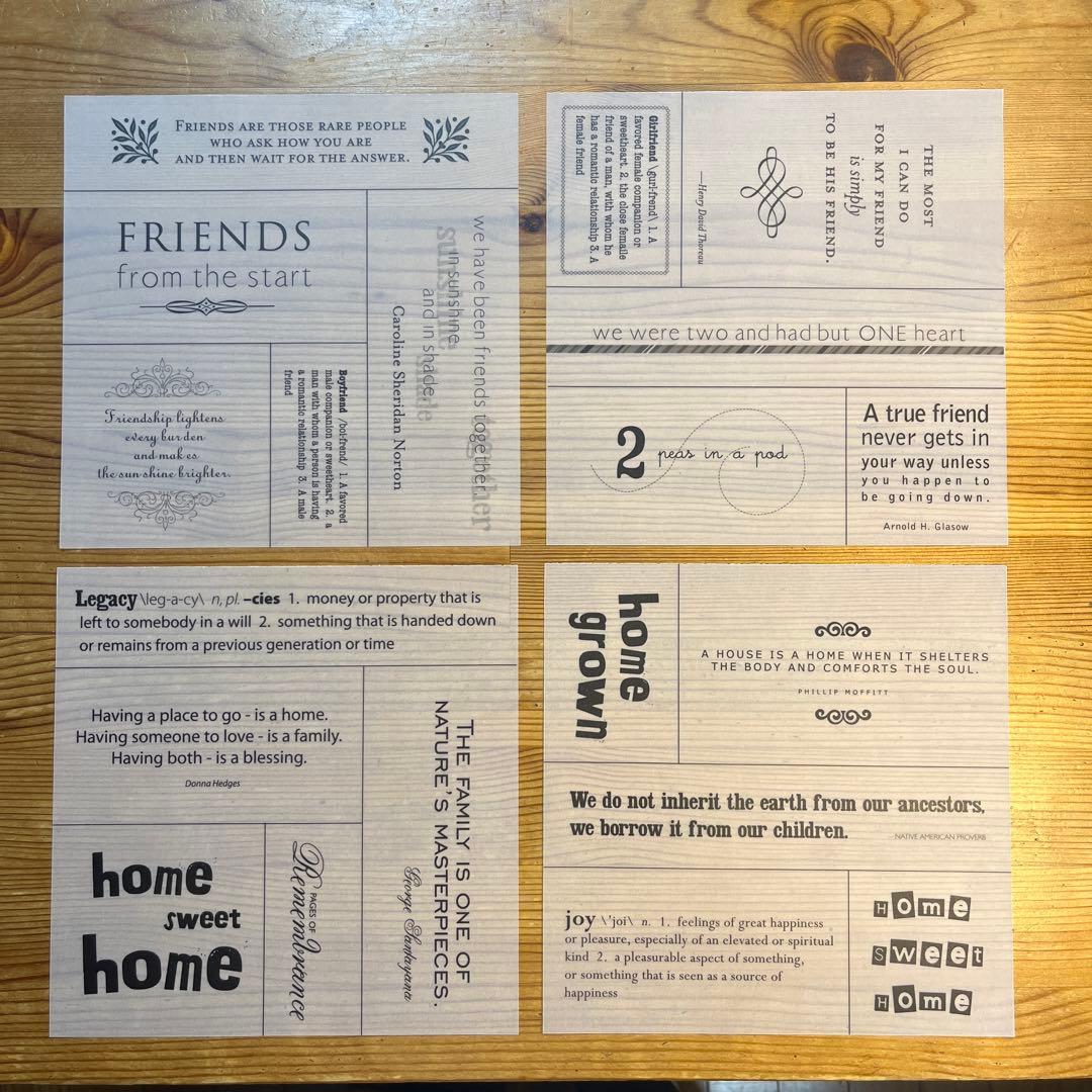 スクラップブック用デザイン用紙ステッカー