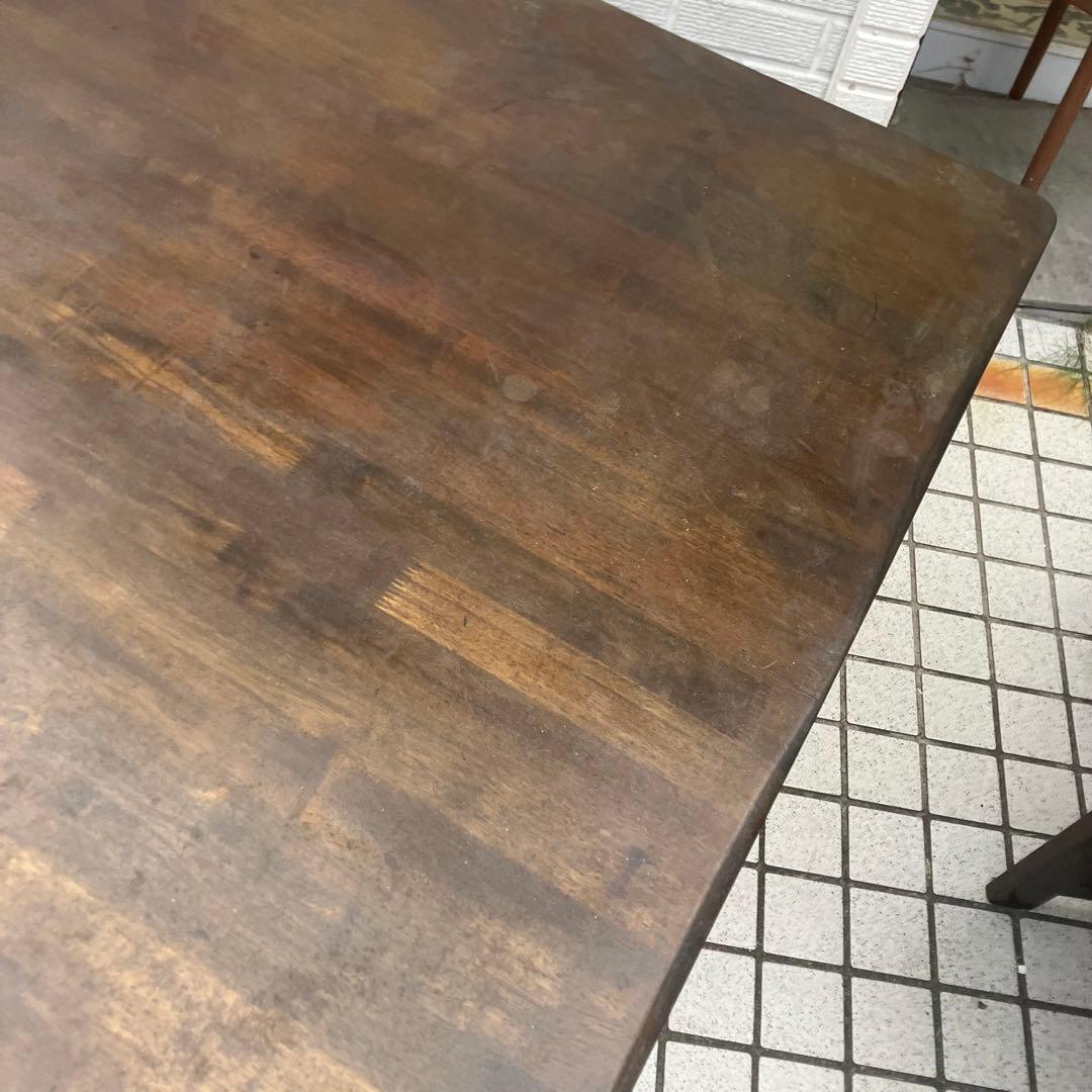 北欧レトロ カリモク ルスティック 大型 木製ダイニングテーブル ビンテージ