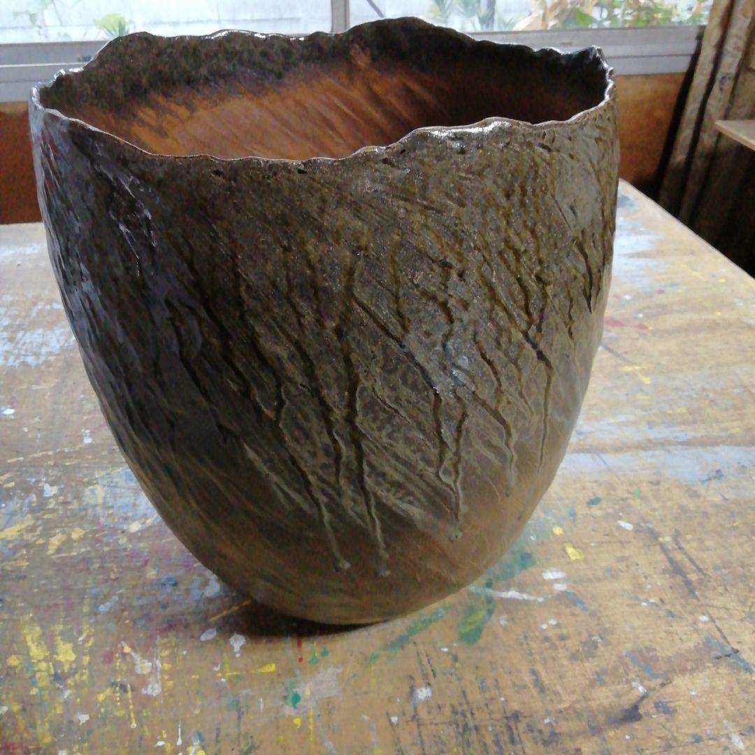 花瓶、メダカ入れ、陶器、壺、アート、インテリア、置物、芸術、骨董、盆栽鉢