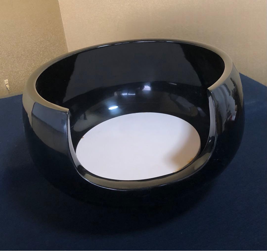 《R》茶道具 黒真塗 土風炉 崇雲 底瓦 元箱　260126く1