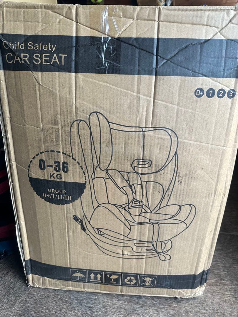 【10/13 本日限定】チャイルドシート 360度 回転式 ISOFIXグレー