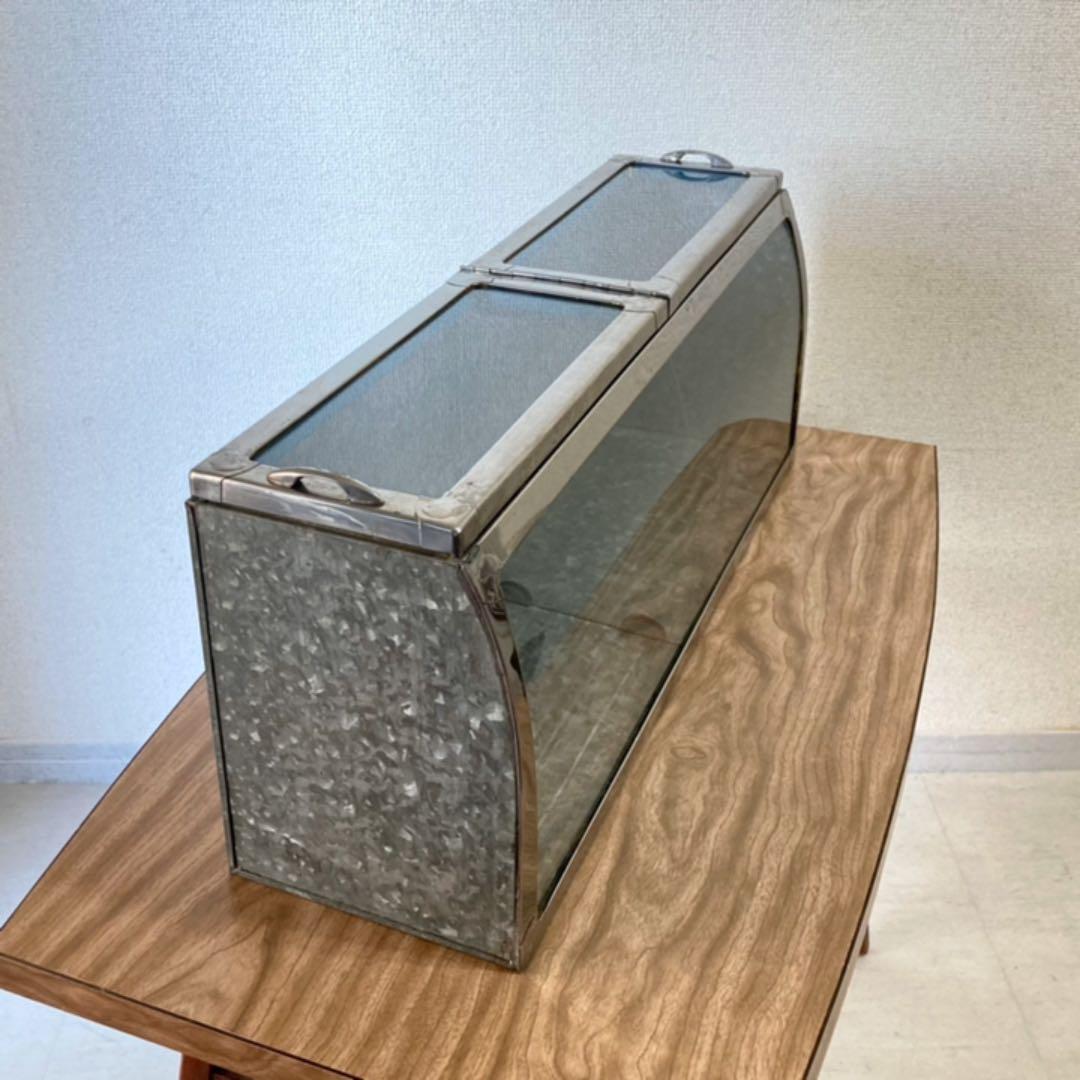 昭和レトロ 駄菓子屋 ショーケース a5 ブリキ ガラスケース アンティーク