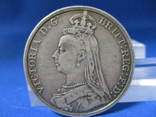 ヴィクトリア女王ジュビリーヘッド・クラウン銀貨／1891年／v404-1